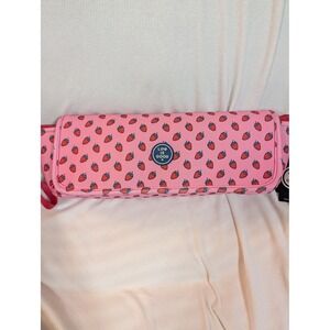 Life is Good Strawberry Pink Neoprene Heat Resistant Hair Tool Travel Bag Mat